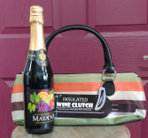 Wine purse with cork screw Wine purse