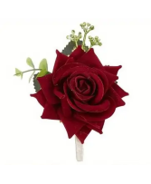 Wine Rose Boutonniere