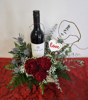 Wine & Roses Floral arrangement