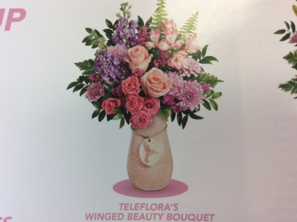 Winged beauty bouquet Vase arrangement
