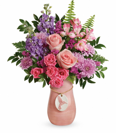 Winged Beauty Premium Keepsake Vase Arrangement