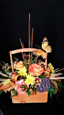 wings of fall basket arrangement