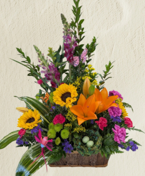 Wings of Spring Basket Arrangement