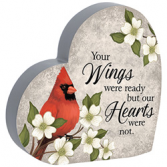 "Wings Were Ready" Heart Sitter Sympathy Gift