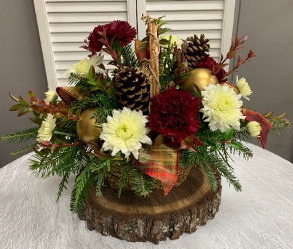Winter Blooms Basket Basket