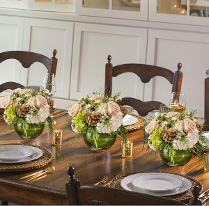 Winter Blush Trio Centerpiece