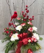 Winter Cardinal Bouquet 