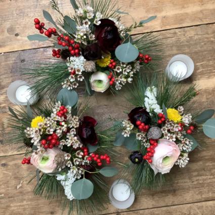 Winter Centerpiece Flower Arrangement