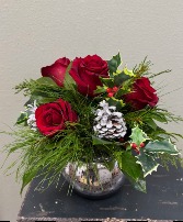 WINTER ELEGANCE BUBBLE BOWL ARRANGEMENT