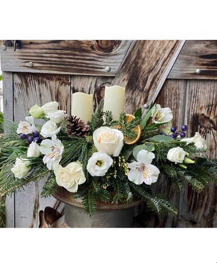 Winter fruit and berries Table centerpiece