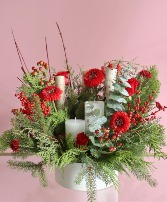 Winter in Red Vase Arrangement 