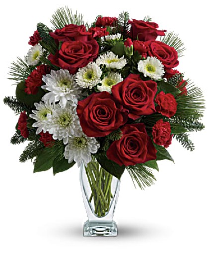 winter kiss bouquet christmas
