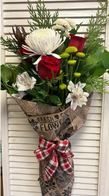 Winter Loose Wrap Bouquet Wrapped Mixed Bouquet