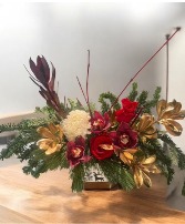 Winter orchids Luxe Vase arrangement 