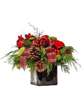 Winter Plaid All Around Arrangement