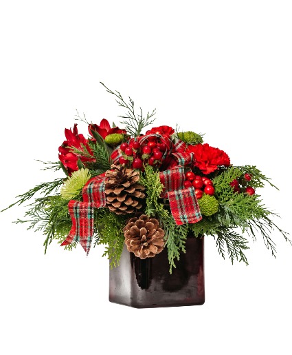 Winter Plaid All Around Arrangement