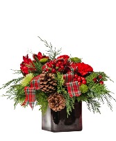 Winter Plaid Christmas Arrangement