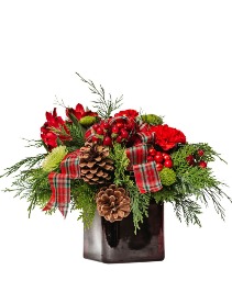 Winter Plaid Christmas Arrangement