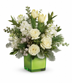 Winter Pop  One-Sided Floral Arrangement (Container Sold Out)