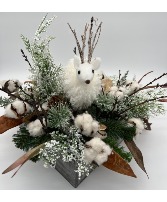 Winter Reindeer Permanent Centerpiece  