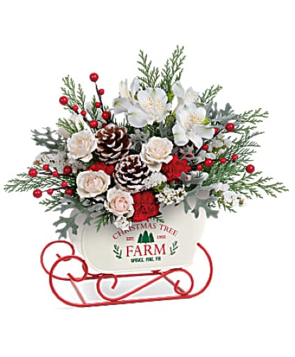Winter Sleigh Bouquet Floral