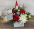 Christmas Gift Box Arrangement Fresh Flowers/Christmas decor