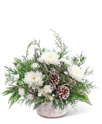 Winter Symphony Centerpiece Flower Arrangement