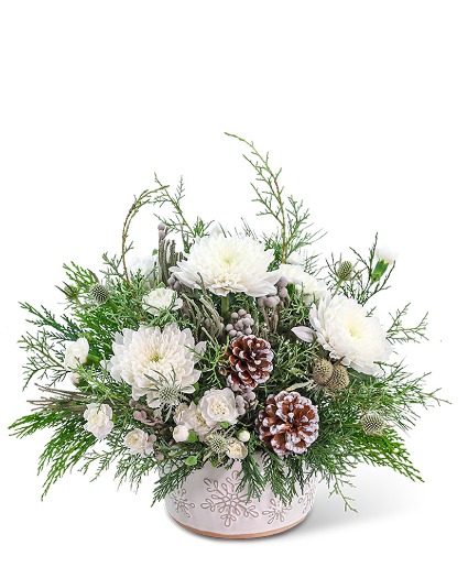 Winter Symphony Centerpiece Flower Arrangement