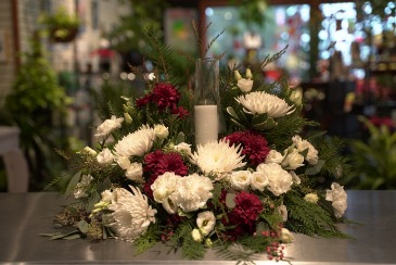 Winter Warmth Candle Light Design  in South Milwaukee, WI | PARKWAY FLORAL INC.