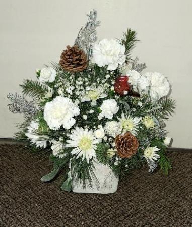 Winter Whites Arrangement  FHF-W51 Fresh Flower Arrangement (Local Delivery Only)