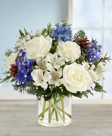 Winter Wishes Bouquet Vase Bouquet in Elyria, OH | PUFFER'S FLORAL SHOPPE, INC.