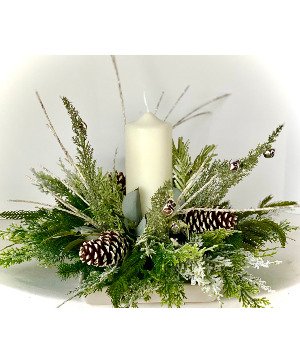 Winter Wonderland Silk Centerpiece Powell Florist Exclusive