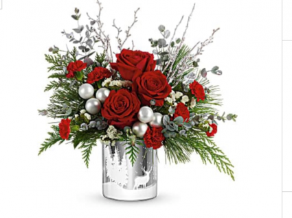Winter wonderland  Silver mercury glass 