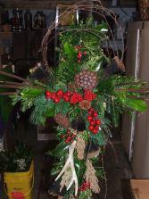 Winter Woods Cross  Funeral Flowers