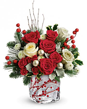 Winterberry Kisses Bouquet Christmas flowers SOLD OUT