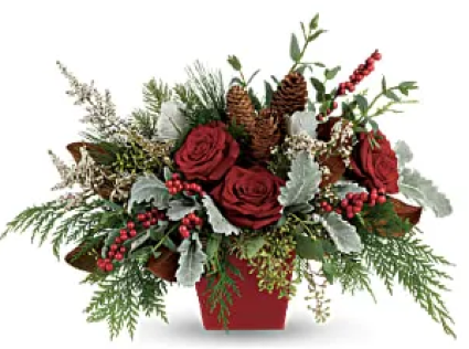 Winterberry Rose Gathering Glass Vase