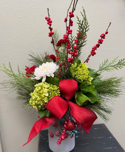 WINTERBERRY  VASED BOUQUET