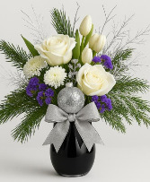 Winter's Quiet Bloom Vase Arrangement