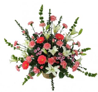 Bright Mixed Flowers arranged.