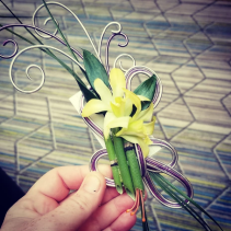 Wire and Orchid  Body flowers