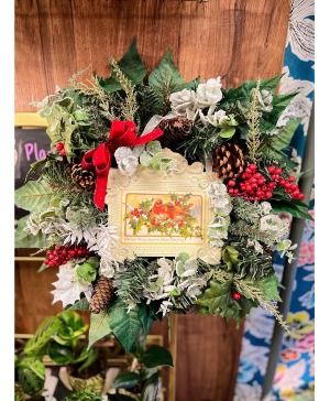 Wishing You a Merry Christmas Wreath 