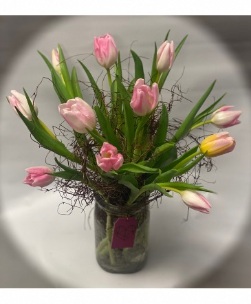 Wispy tulips Arrangement in Pensacola, FL | JUST JUDY'S FLOWERS, LOCAL ART & GIFTS