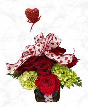 With All My Heart Flower Arrangement