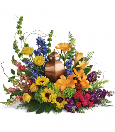 With All Our Hearts Cremation Tribute T282-4A  Urn Arrangement