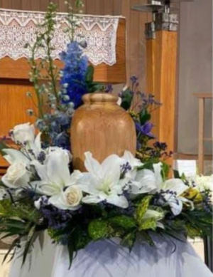 With all our hearts  Funeral urn memorial 