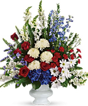 Teleflora's With Distinction Bouquet Sympathy Urn