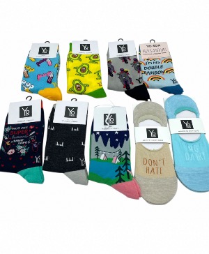 Women’s YO Sox  Assorted styles and colours 