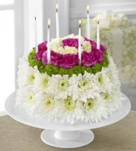 Wonderful Wishes Floral Cake Birthday Arrangement in Langford, BC | PETALS N BUDS METCHOSIN FLORIST Wonderful Wishes Floral Cake Birthday Arrangement in Langford, BC | PETALS N BUDS METCHOSIN FLORIST