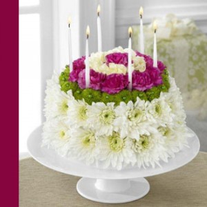Wonderful Wishes Floral Cake Happy Birthday