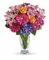Wonderous Wishes Cheery Bright Flower Vase Arrangement